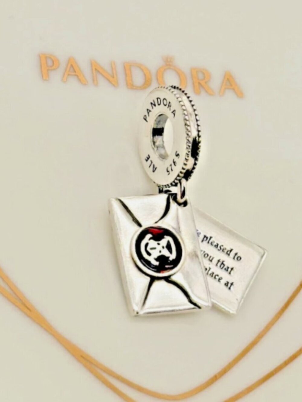 New Pandora S925 ALE Harry Potter Hufflepuff Dangle Charm